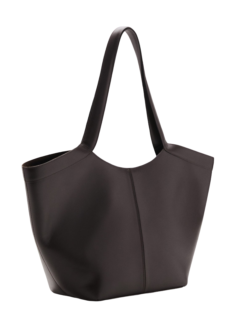 Women Black Shopper-Style Shoulder Bag with Double Handles - Image 4