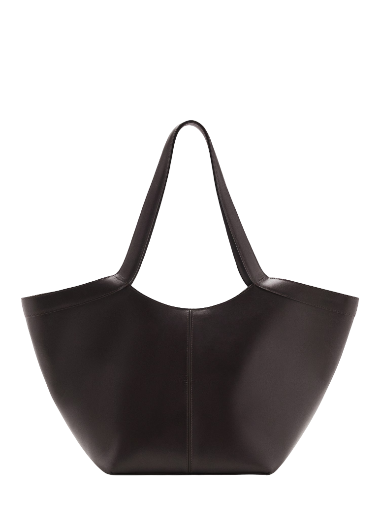 Women Black Shopper-Style Shoulder Bag with Double Handles