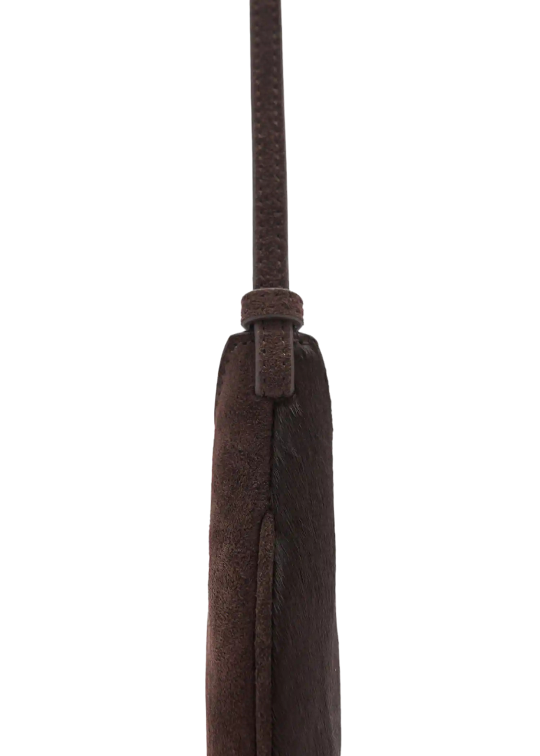 Women Black Bovine Leather Hand Bag with Magnetic Closure - Image 2